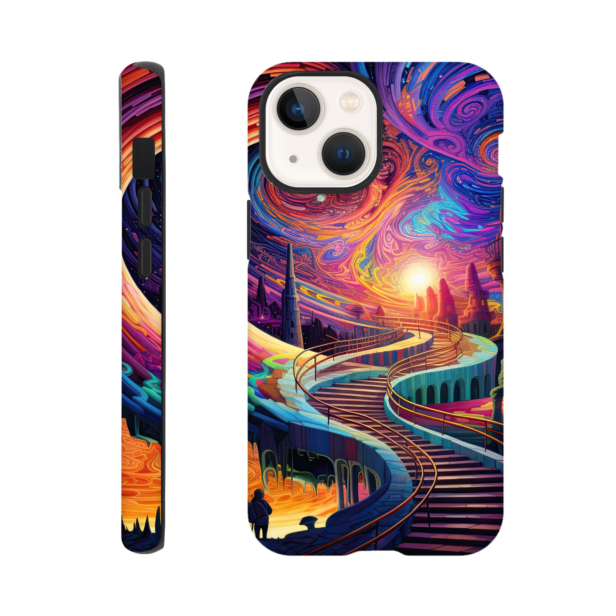 Trippy Colorful Adventure Phone Case – Tough case, Apple – iPhone 13 Mini