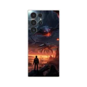 There Be Monsters Sci-fi Phone Case - Flexi case, Samsung - Galaxy S23 Ultra