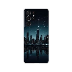 City Skyline Night Constellations Phone Case - Flexi case, Samsung - Galaxy S21 Ultra