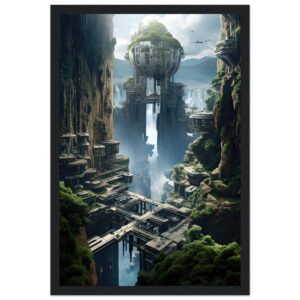 Sci-Fi Concept World Framed Print