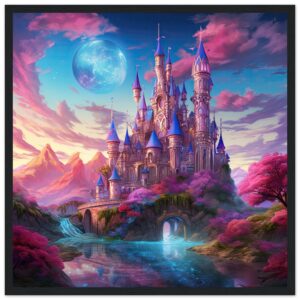 Colorful Fairy Tale Castle Framed Print