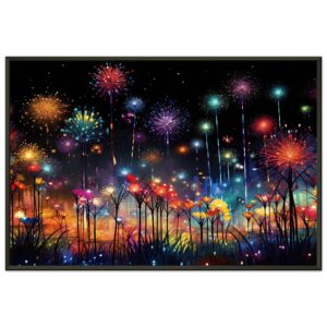Fireworks and Flowers of Light and Color Framed Print