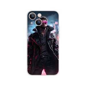 Cool Cyberpunk Dude Phone Case - Flexi case, Apple - iPhone 13 Mini