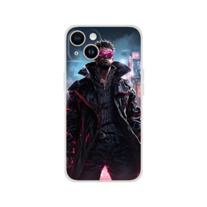 Cool Cyberpunk Dude Phone Case - Flexi case, Apple - iPhone 14
