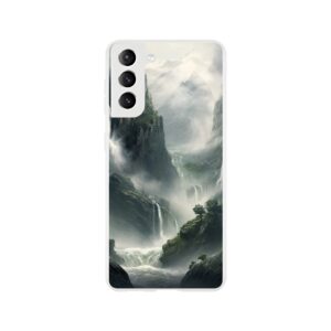 Mountain Waterfalls Rugged Phone Case - Flexi case, Samsung - Galaxy S21