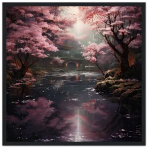 Secret Cherry Blossom Temple Framed Print