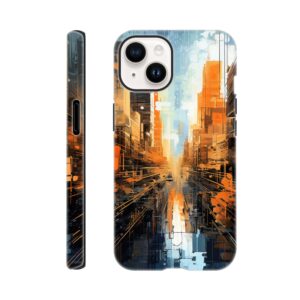 Abstract City Paint Splatter Phone Case - Tough case, Apple - iPhone 14