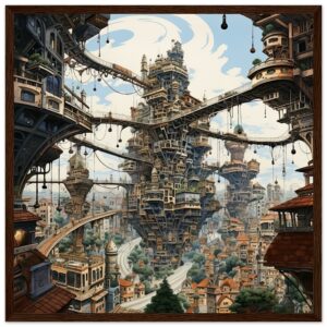 Surreal City Abstract Framed Print