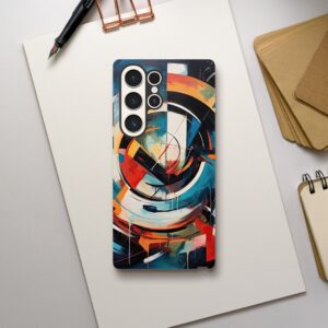 Abstract Colorful Painted Blue Phone Case - Tough case, Samsung - Galaxy S23 Ultra