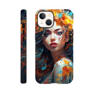Girl Painted in Color Phone Case - Tough case, Apple - iPhone 13