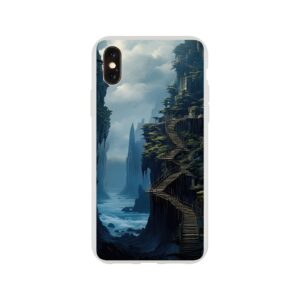Cliffside Kingdom Landscape Phone Case - Flexi case, Apple - iPhone XS