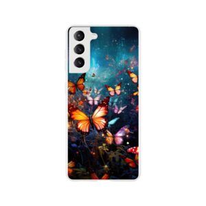 Butterflies of Light Colorful Phone Case - Flexi case, Samsung - Galaxy S21