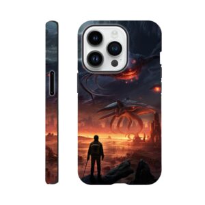 There Be Monsters Sci-fi Phone Case - Tough case, Apple - iPhone 14 Pro