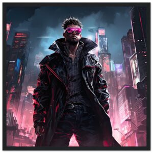 Cool Cyberpunk Dude Framed Print