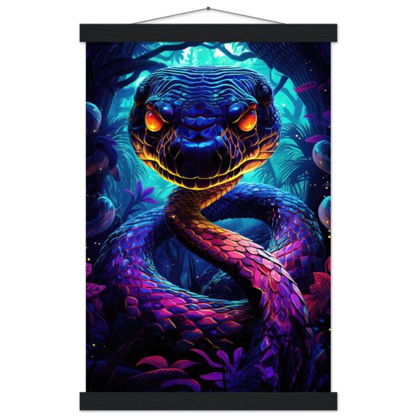 Psychedelic Snake Ultraviolet Colors Hanging Print