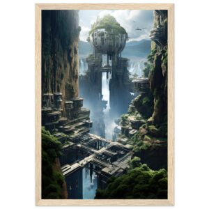 Sci-Fi Concept World Framed Print