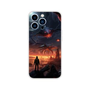 There Be Monsters Sci-fi Phone Case - Flexi case, Apple - iPhone 13 Pro