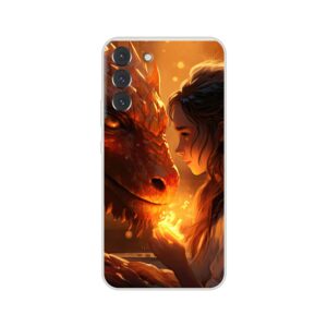 Magical Friendship – Girl and Dragon – Phone Case - Flexi case, Samsung - Galaxy S22 Plus