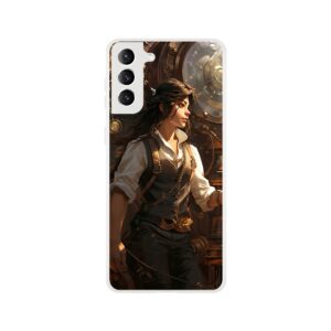 Steampunk Princess Fantasy Phone Case - Flexi case, Samsung - Galaxy S21 Plus