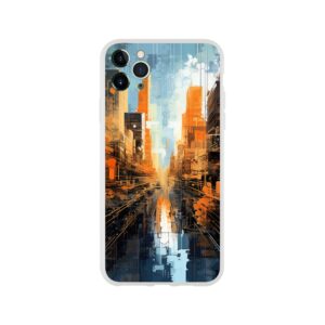 Abstract City Paint Splatter Phone Case - Flexi case, Apple - iPhone 11 Pro Max