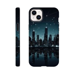 City Skyline Night Constellations Phone Case - Tough case, Apple - iPhone 14 Plus