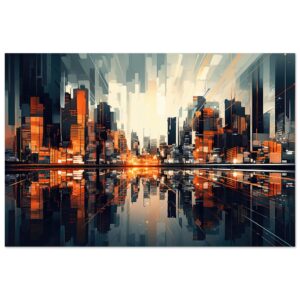 New Dawn - Abstract City Poster - 30x45 cm / 12x18″