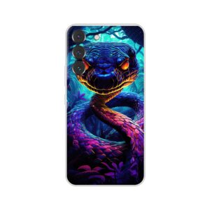 Psychedelic Snake Ultraviolet Colors Phone Case - Flexi case, Samsung - Galaxy S22