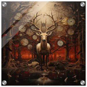 Forest Spirit God of Time Acrylic Print - 40x40 cm / 16x16″