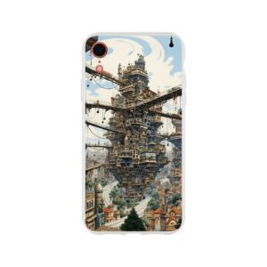 Surreal City Abstract Phone Case - Flexi case, Apple - iPhone XR