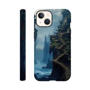Cliffside Kingdom Landscape Phone Case - Tough case, Apple - iPhone 13