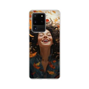 Pure Happiness Joyful Girl Phone Case - Flexi case, Samsung - Galaxy S20 Ultra