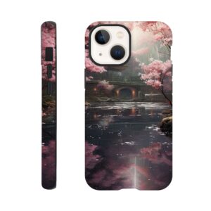 Secret Cherry Blossom Temple Phone Case - Tough case, Apple - iPhone 13 Mini
