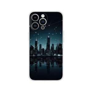 City Skyline Night Constellations Phone Case - Flexi case, Apple - iPhone 14 Pro Max