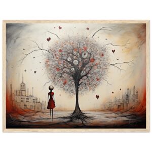 Heart Tree of Desire – Abstract Framed Print