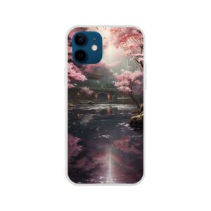 Secret Cherry Blossom Temple Phone Case - Flexi case, Apple - iPhone 12