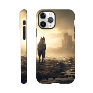 Lone Wolf Post-Apocalyptic World Phone Case - Tough case, Apple - iPhone 11 Pro