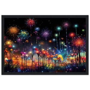 Fireworks and Flowers of Light and Color Framed Print