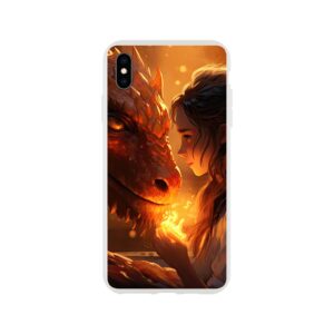 Magical Friendship – Girl and Dragon – Phone Case - Flexi case, Apple - iPhone XS Max