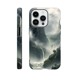 Mountain Waterfalls Rugged Phone Case - Tough case, Apple - iPhone 14 Pro