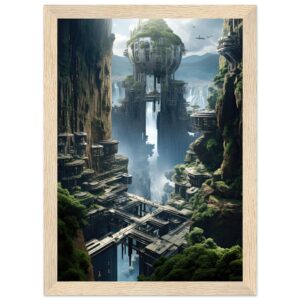 Sci-Fi Concept World Framed Print
