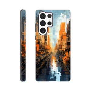 Abstract City Paint Splatter Phone Case - Tough case, Samsung - Galaxy S22 Ultra