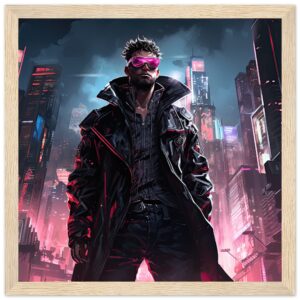 Cool Cyberpunk Dude Framed Print