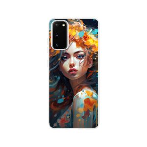 Girl Painted in Color Phone Case - Flexi case, Samsung - Galaxy S20