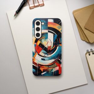 Abstract Colorful Painted Blue Phone Case - Tough case, Samsung - Galaxy S23 Plus