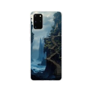 Cliffside Kingdom Landscape Phone Case - Flexi case, Samsung - Galaxy S20 Plus