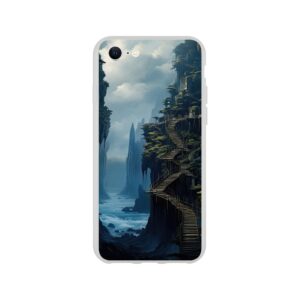 Cliffside Kingdom Landscape Phone Case - Flexi case, Apple - iPhone SE