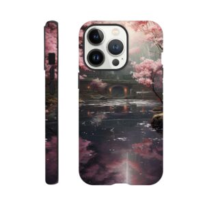 Secret Cherry Blossom Temple Phone Case - Tough case, Apple - iPhone 13 Pro