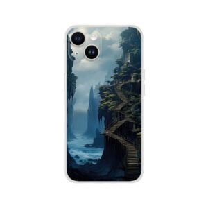 Cliffside Kingdom Landscape Phone Case - Flexi case, Apple - iPhone 14