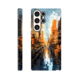 Abstract City Paint Splatter Phone Case - Tough case, Samsung - Galaxy S23 Ultra