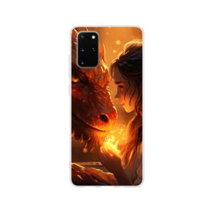 Magical Friendship – Girl and Dragon – Phone Case - Flexi case, Samsung - Galaxy S20 Plus